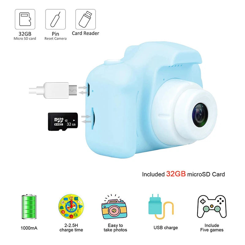 Kids Camera Toys Mini HD Digital 1.0